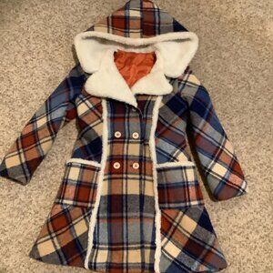 Vintage 70s Montgomery Ward Plaid double breasted Juniors Jacket
